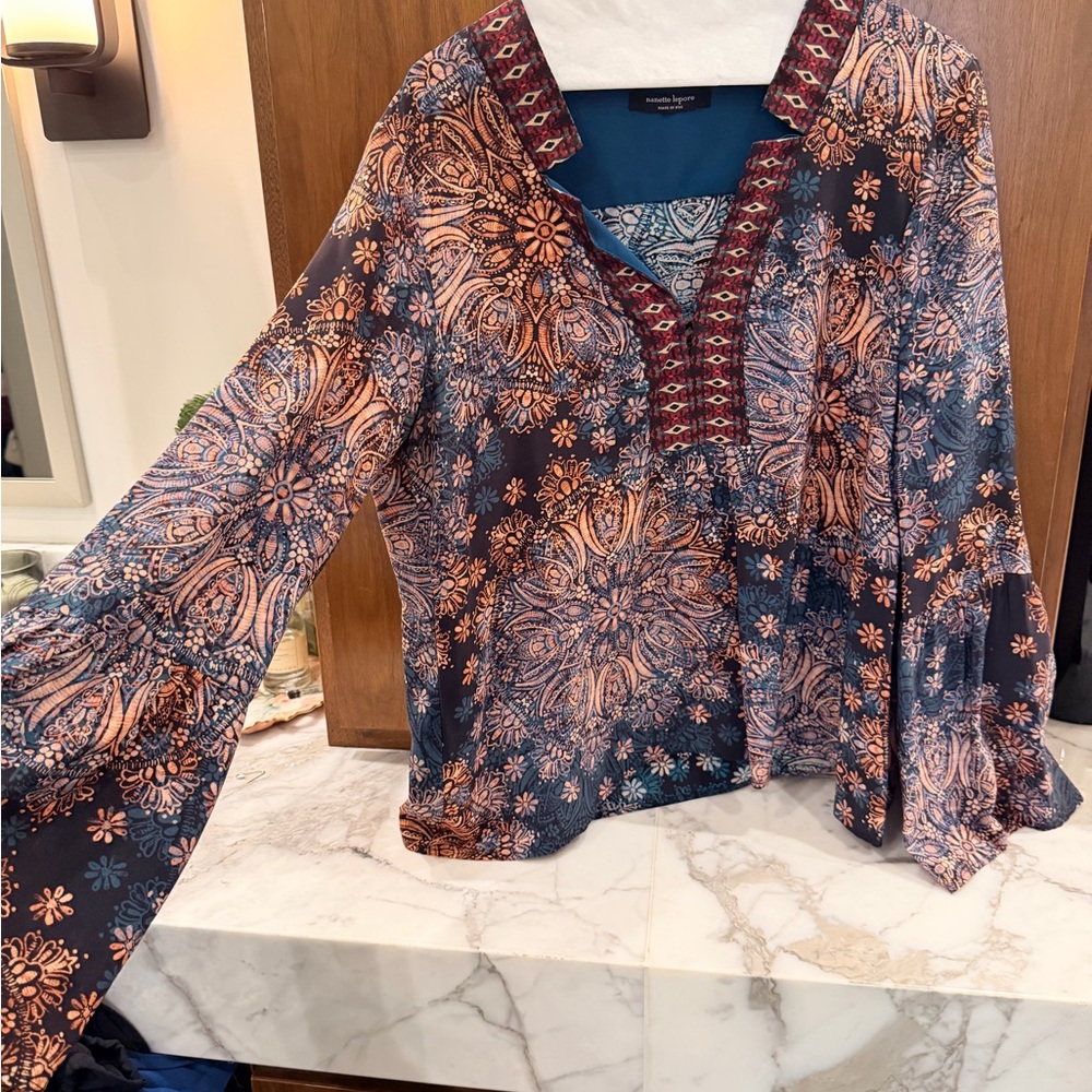 Nanette Lepore Multicolor Floral Blouse